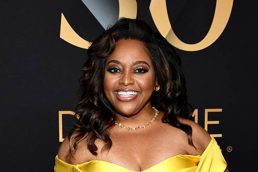 sherri shepherd gold dress WornOnTV: Sherri's yellow rhinestone feather trim dress on Sherri | Sherri  Shepherd