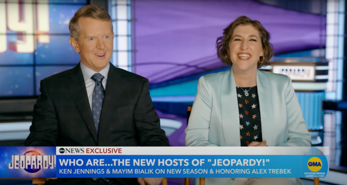 WATCH: Jeopardy!'s Ken Jennings and Mayim Bialik Talk Alex Trebek's 