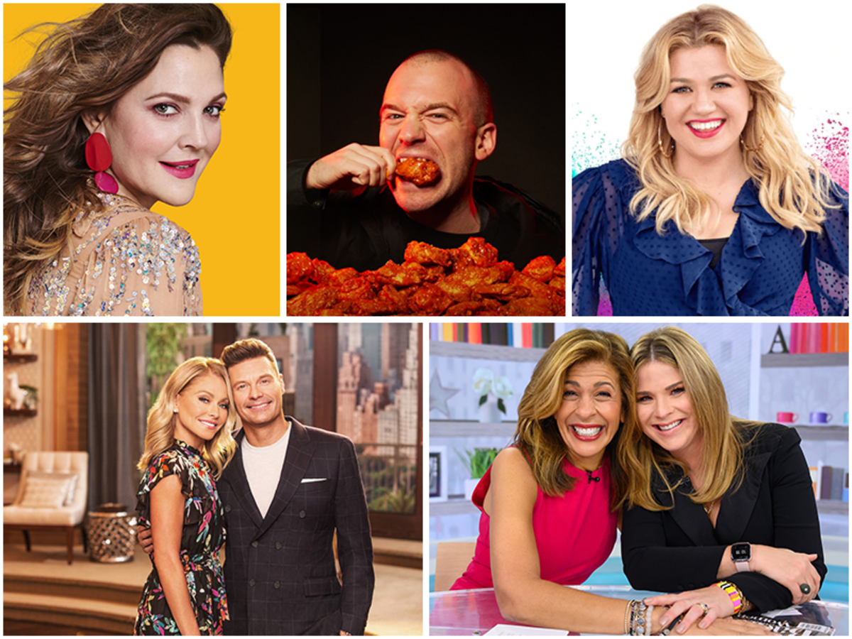 The Drew Barrymore Show, Hot Ones, The Kelly Clarkson Show, Live With Kelly and Ryan, Today